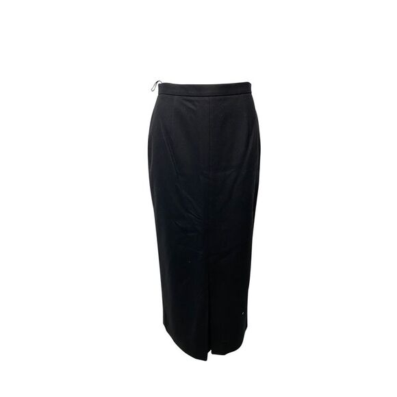 Miu Miu High Rise Maxi Skirt in Black Wool